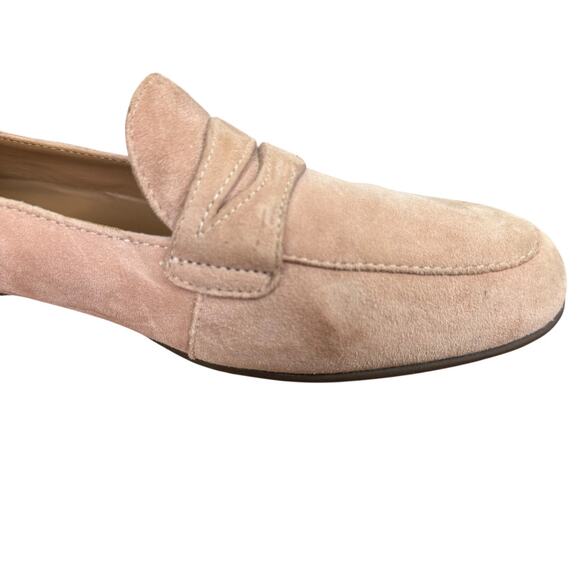 Clarks Unstructured Un Blush Go Womens Suede Penny Loafers Shoes Flats sz 8.5 - Picture 2 of 16